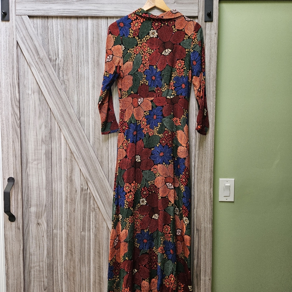 Farm Rio Black Stitched Flowers Maxi Dress - Picture 15 of 16